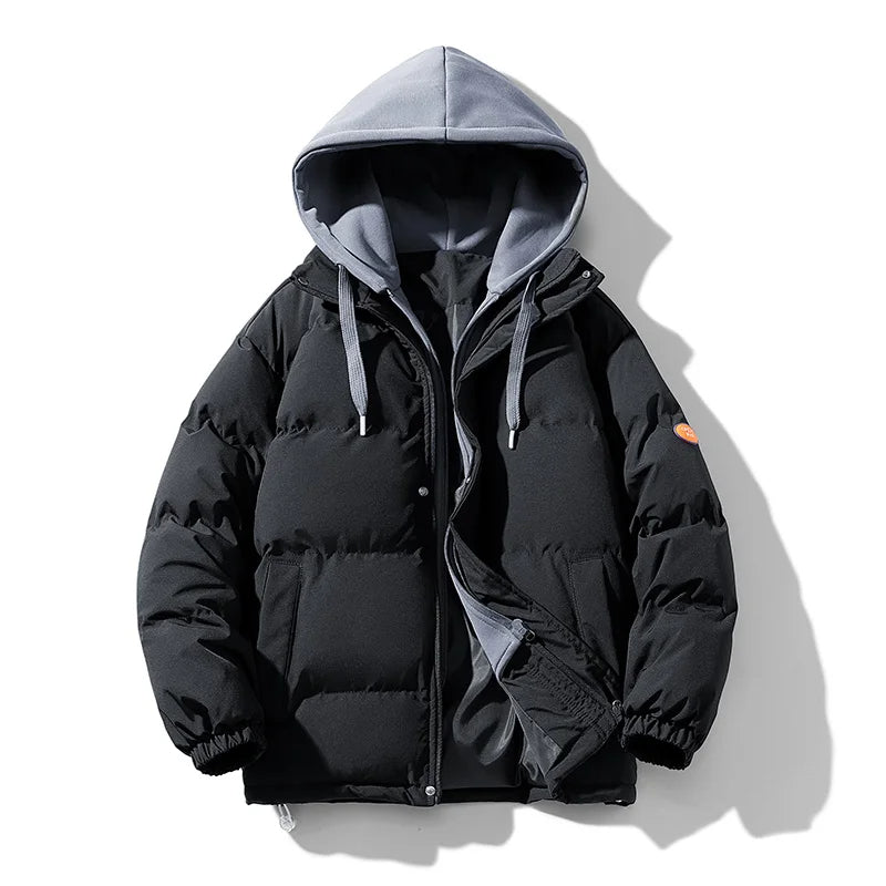 Men Hooded Thick Warm Colorful Bubble Coat Winter Jacket 2023 Mens Streetwear Hip Hop Parka Korean Black Clothes Puffer Jackets