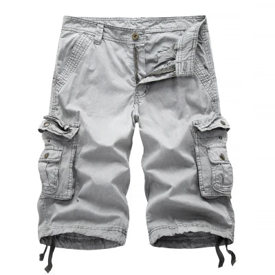 Cotton Cargo Shorts Men 2022 Summer Men Army Military Tactical Homme Shorts Male Casual Streetwear Multi-Pocket Cargo Shorts